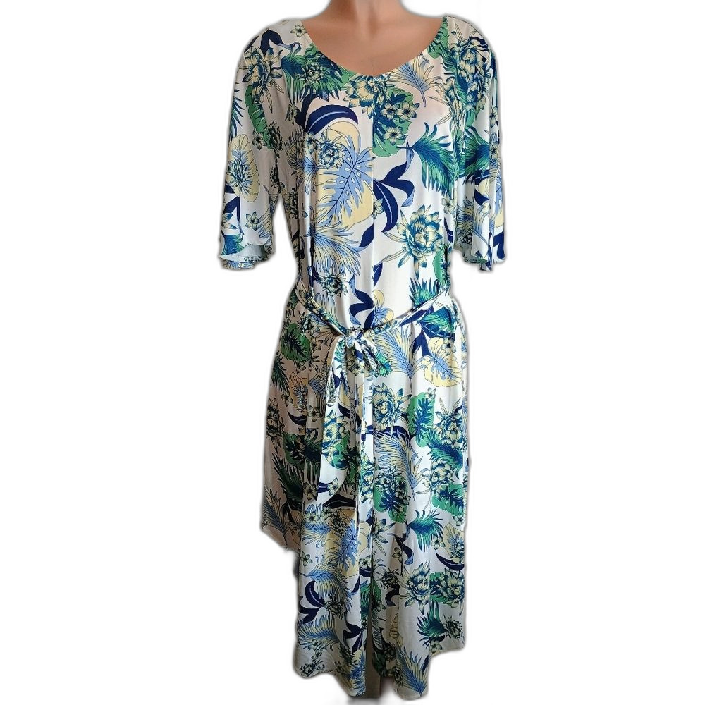 Kate & Mallory Floral Print Romper with Belt Size Small